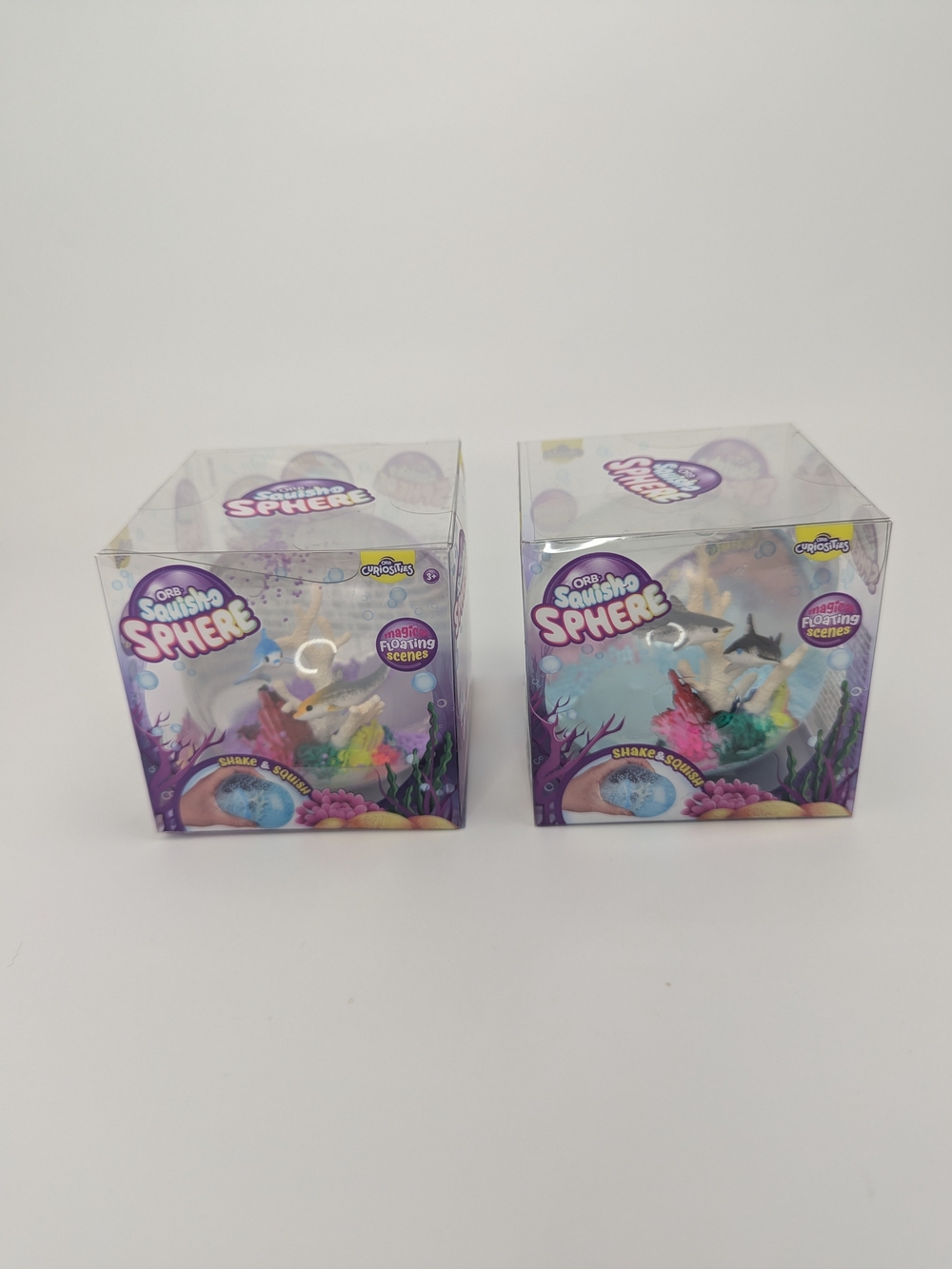 Orb Squisho Sphere bundle Ocean Play Set - Purple And Blue